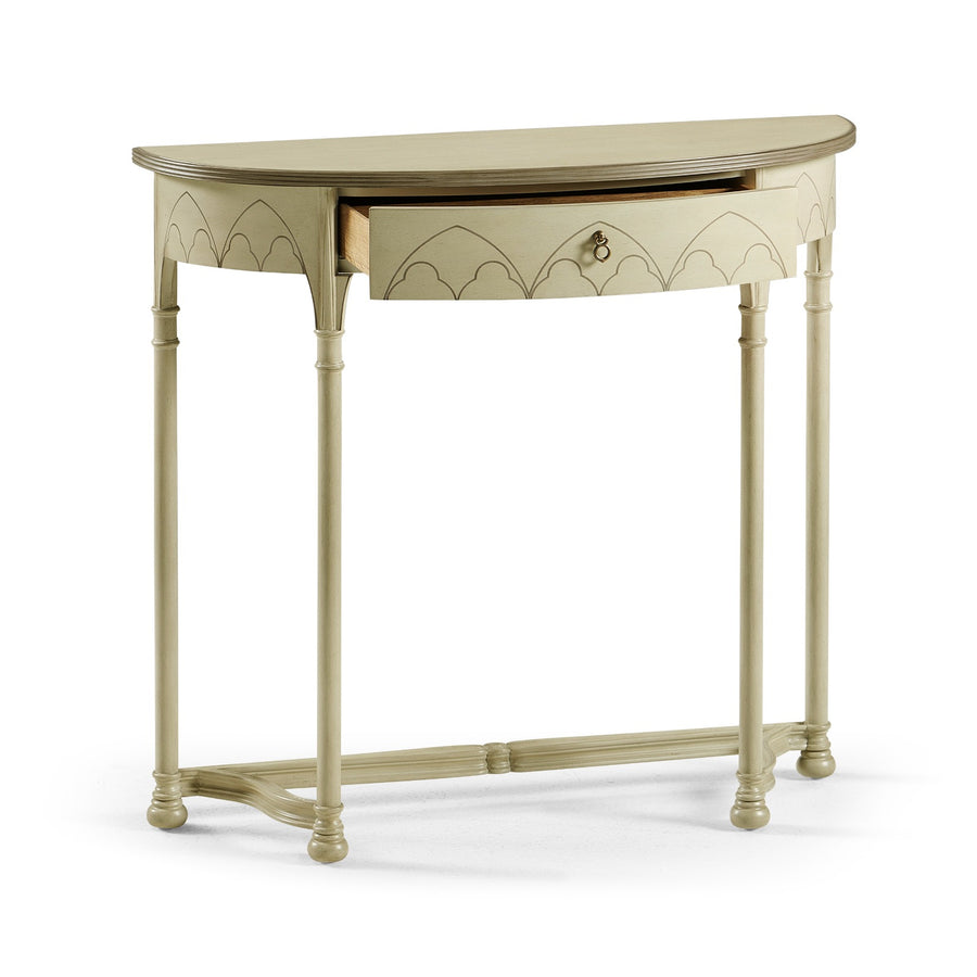 Streamer Gothic Painted Console Table