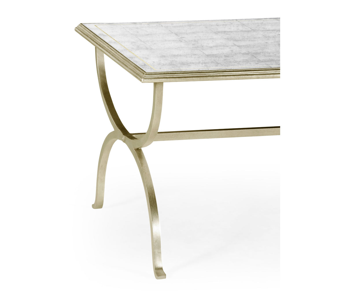Hourglass Coffee Table – Silver Eglomise