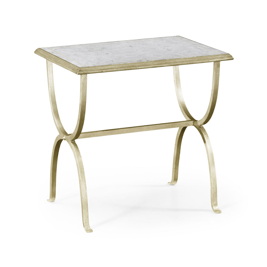 Horseshoe Side Table – Silver