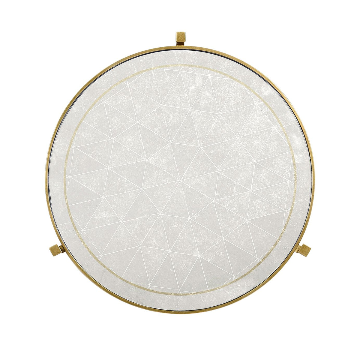 Round Eglomise End Table – Gilded