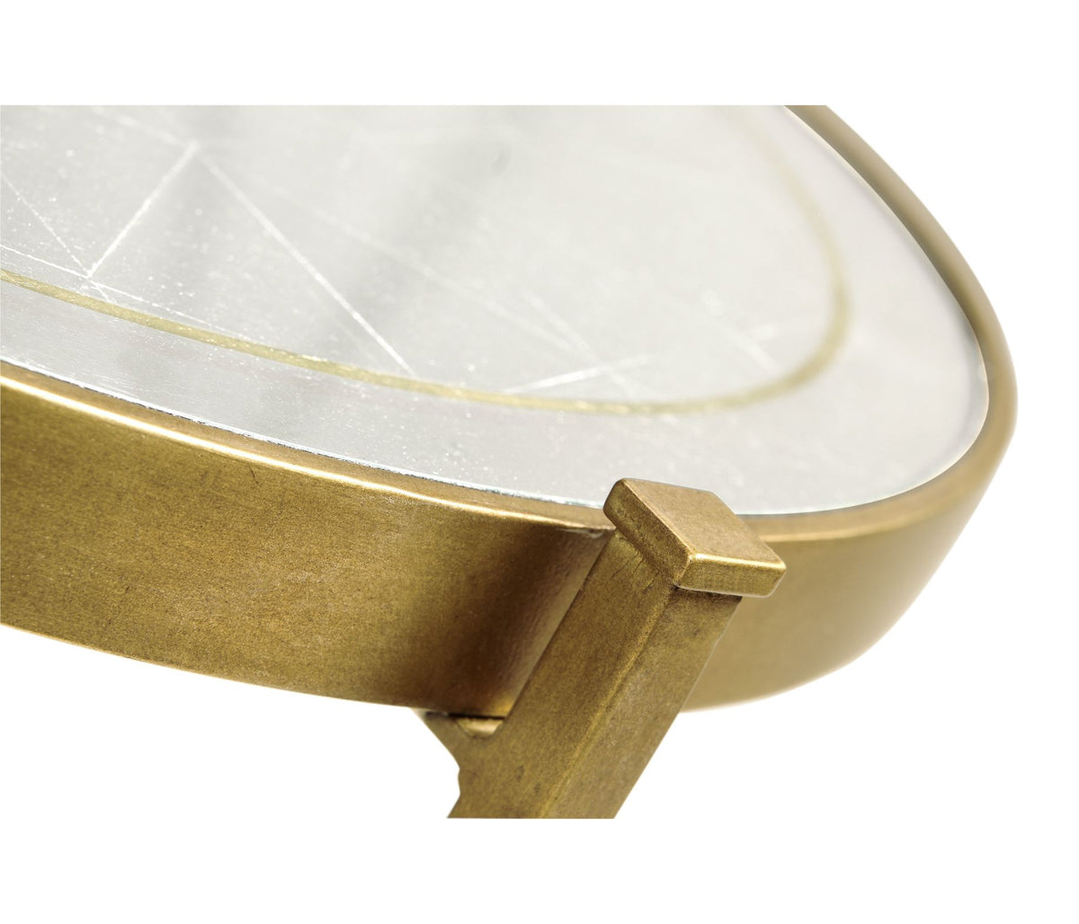 Round Eglomise End Table – Gilded