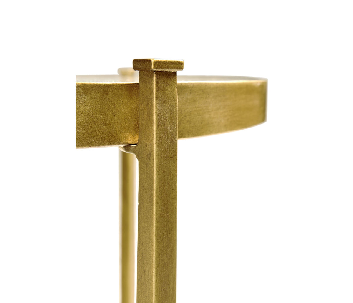 Round Eglomise End Table – Gilded