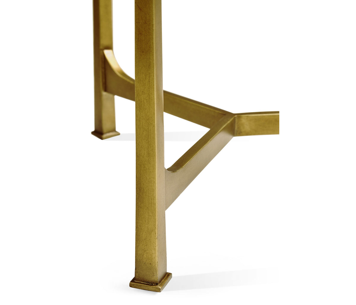 Round Eglomise End Table – Gilded