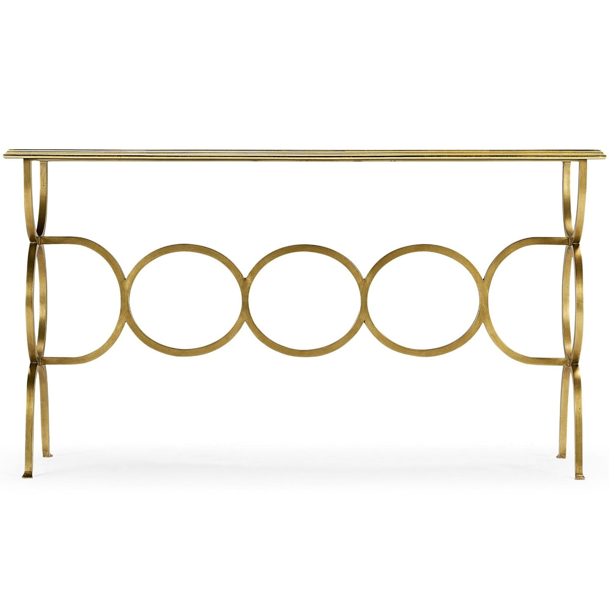 Circles Console Table – Gilded Iron