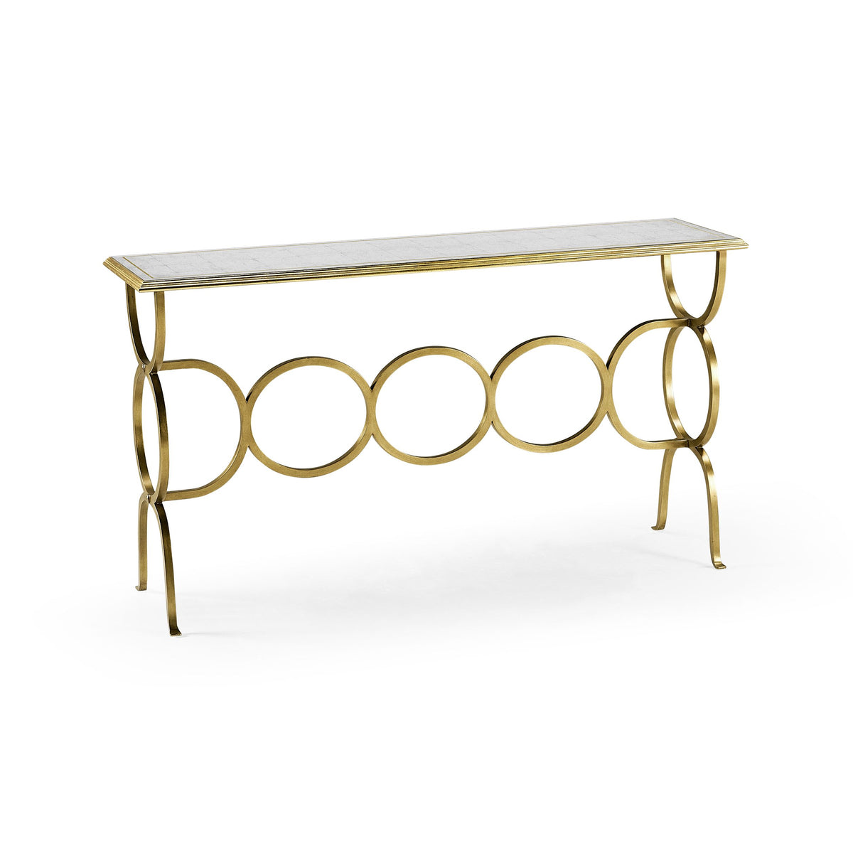 Circles Console Table – Gilded Iron
