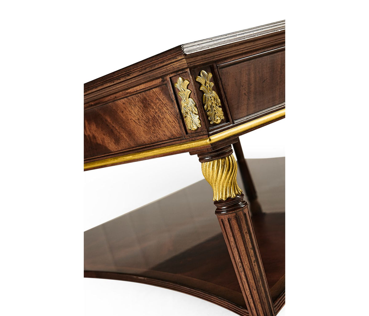 Mahogany William IV Style Gilded Square Coffee Table
