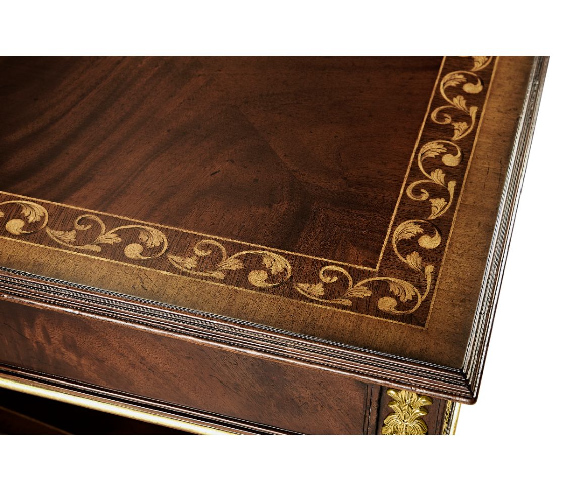 Mahogany William IV Style Gilded Square Coffee Table