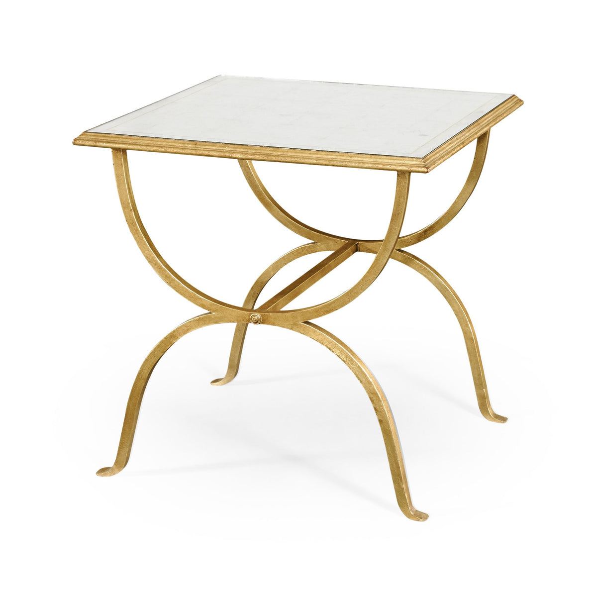 Square Side Table Horseshoe – Gilded