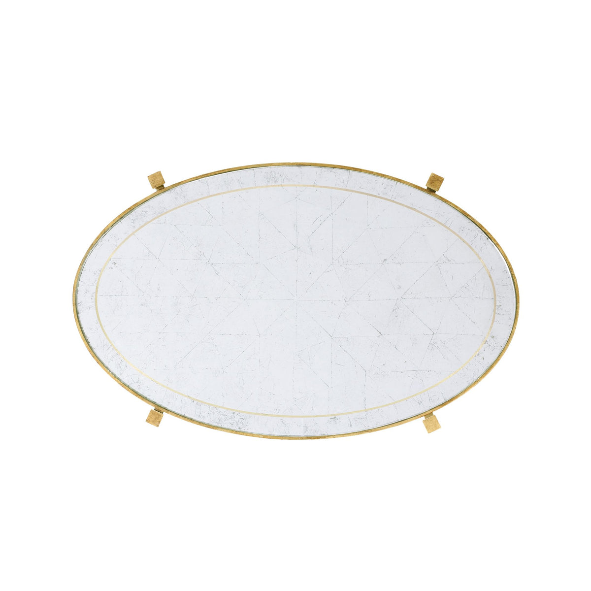 Small Oval Side Table Contemporary Three-Tier – Gilded