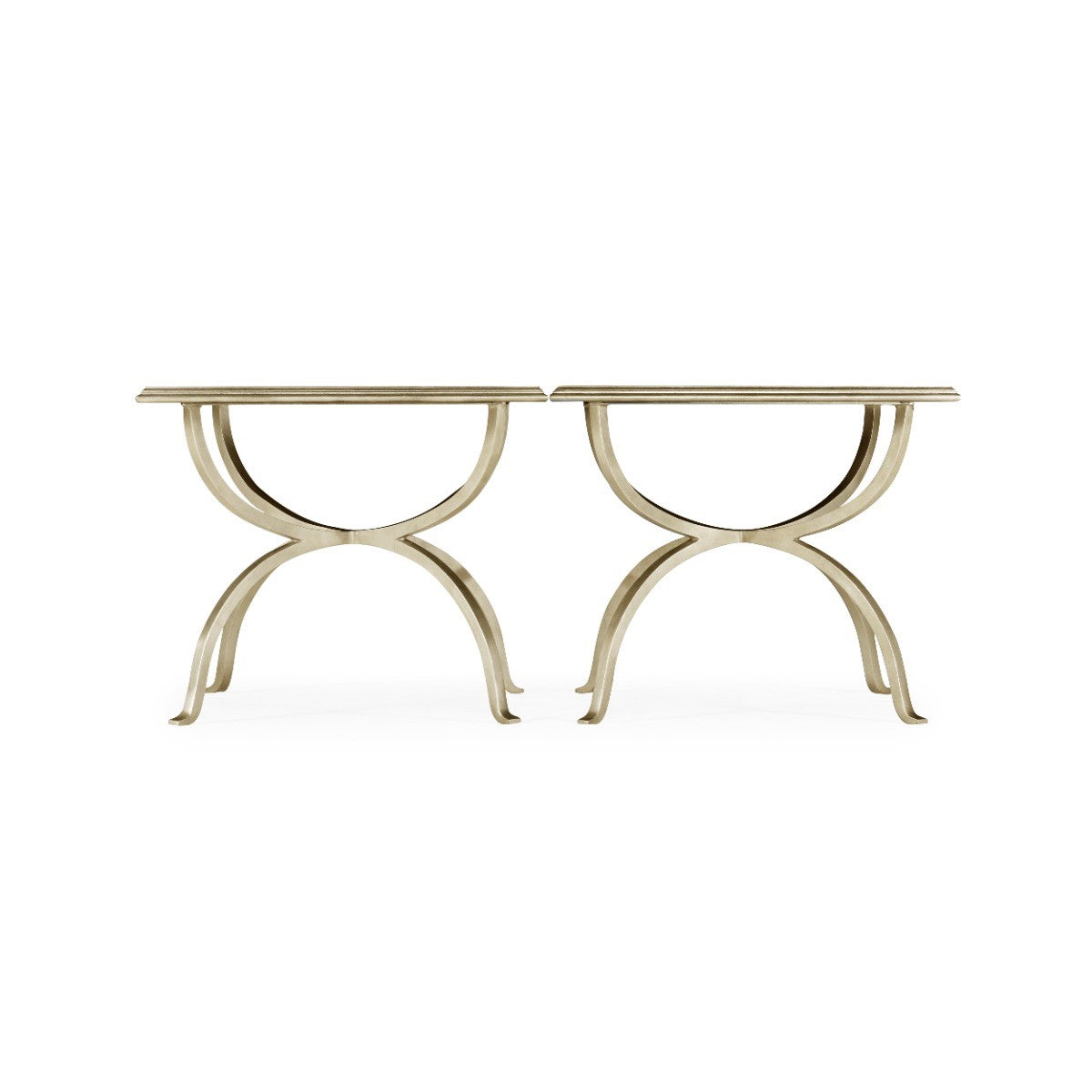 Contemporary Coffee Table Set of 2 – Silver