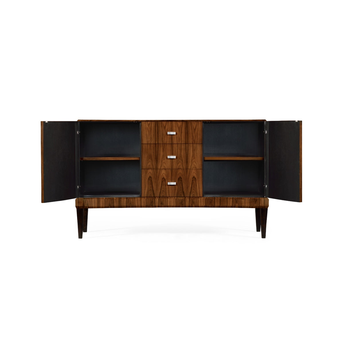 Art Deco High Lustre Curved Sideboard