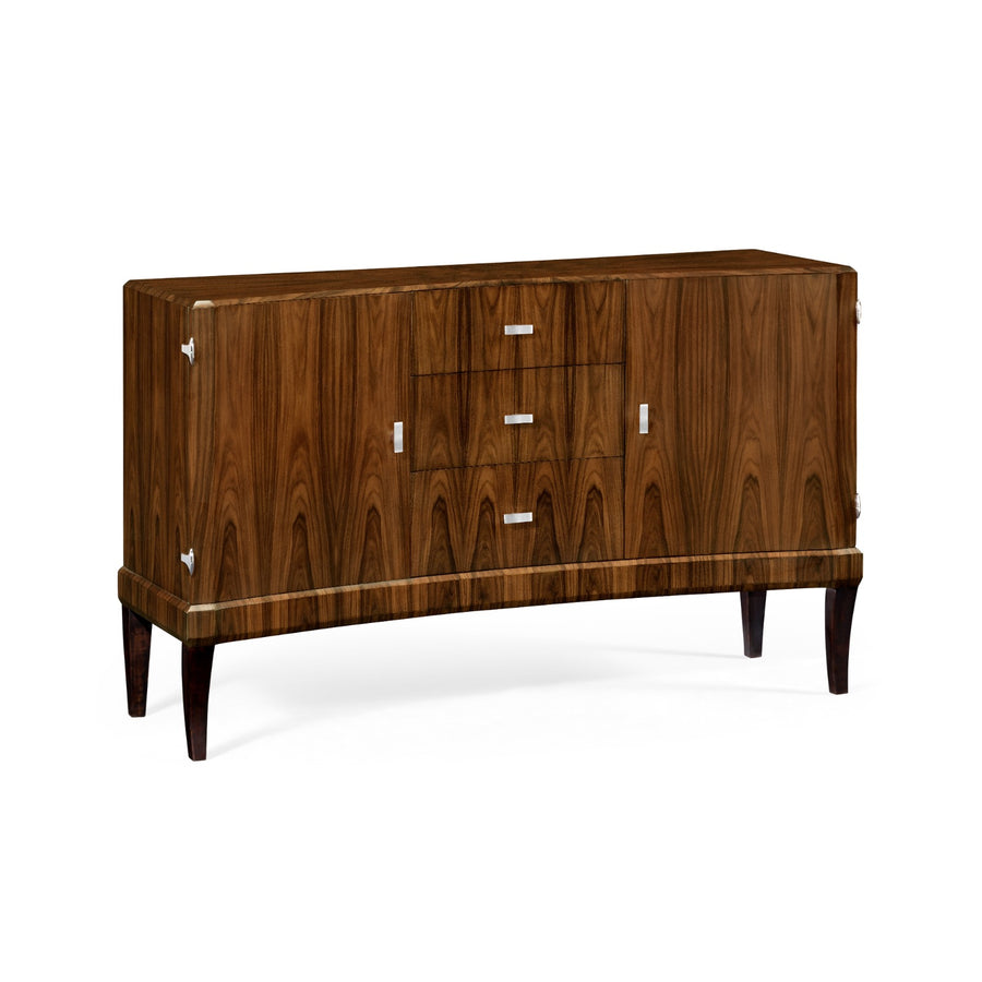 Art Deco High Lustre Curved Sideboard
