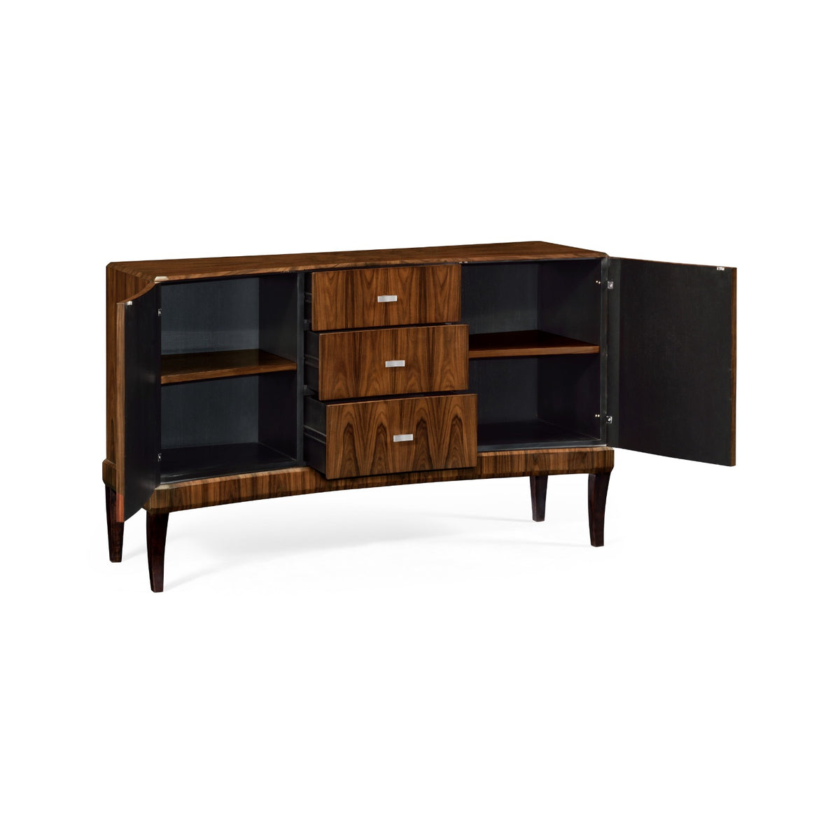 Art Deco High Lustre Curved Sideboard