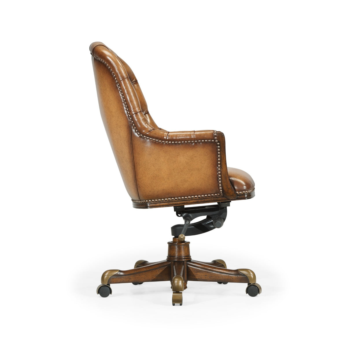 Chesterfield Style High Back Office Chair – Walnut