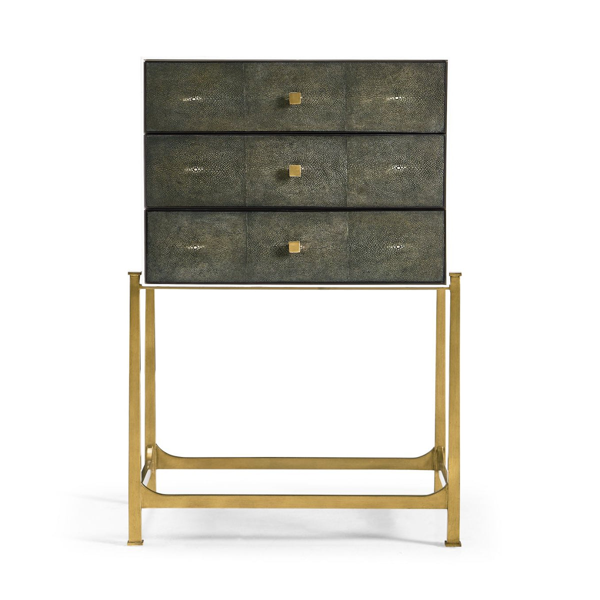 1930s Chest of Drawers – Anthracite Gilded Shagreen, Small