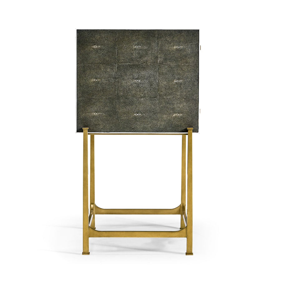 1930s Chest of Drawers – Anthracite Gilded Shagreen, Small