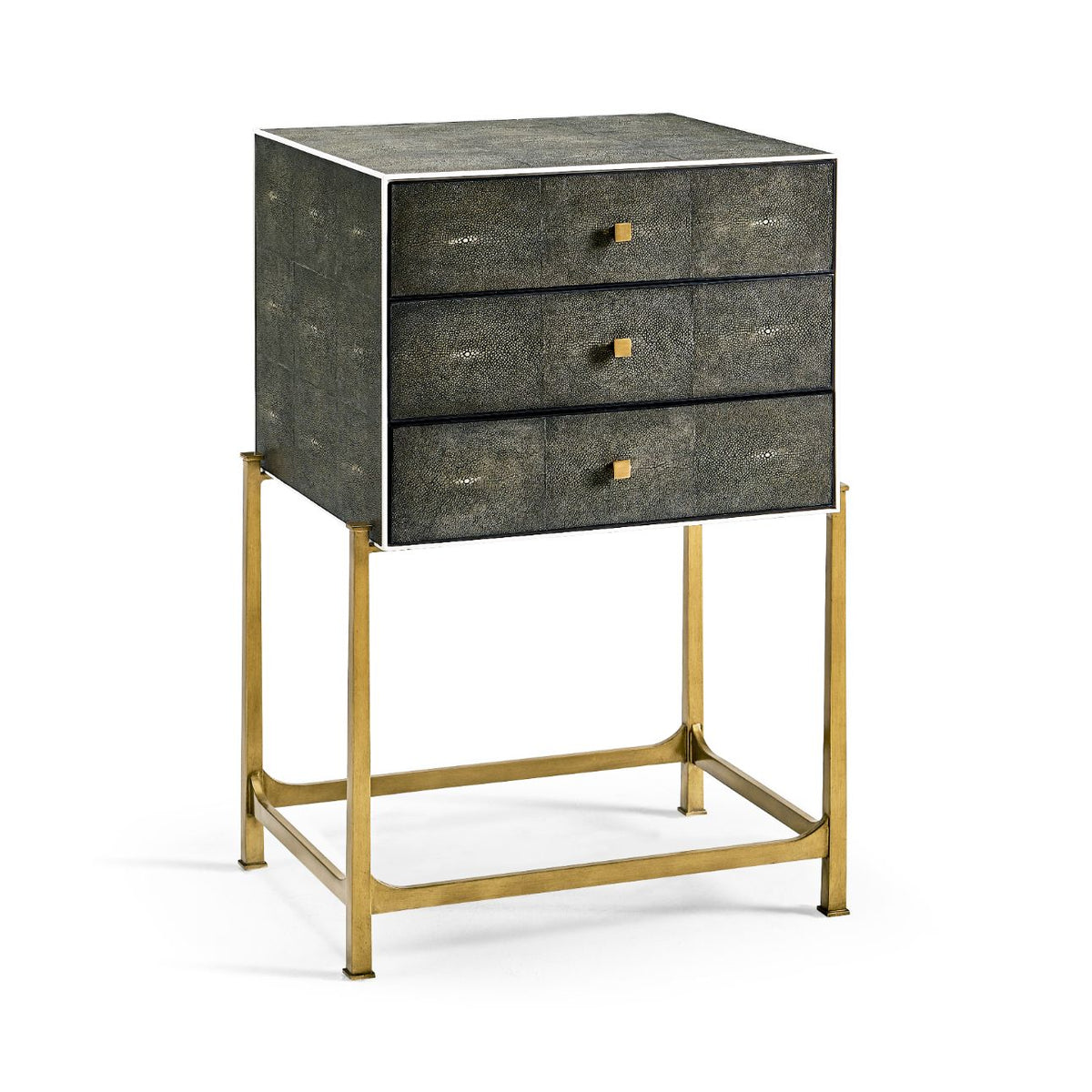 1930s Chest of Drawers – Anthracite Gilded Shagreen, Small