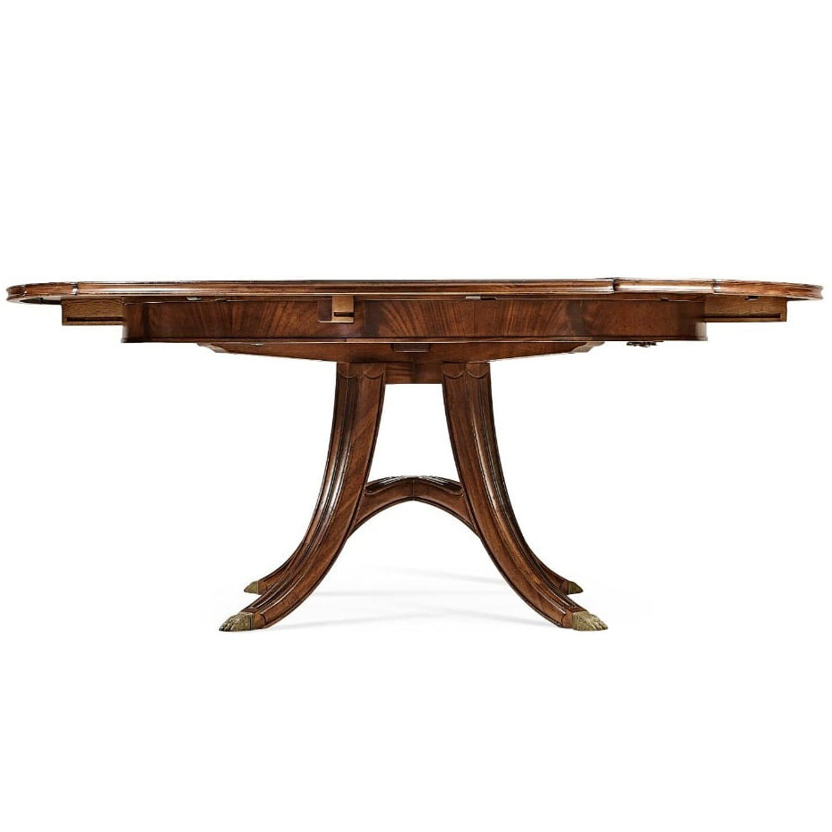 Mahogany Round Extending Dining Table – 150–187cm
