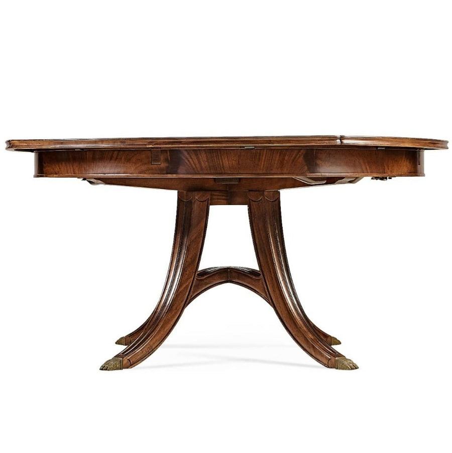 Mahogany Round Extending Dining Table – 150–187cm