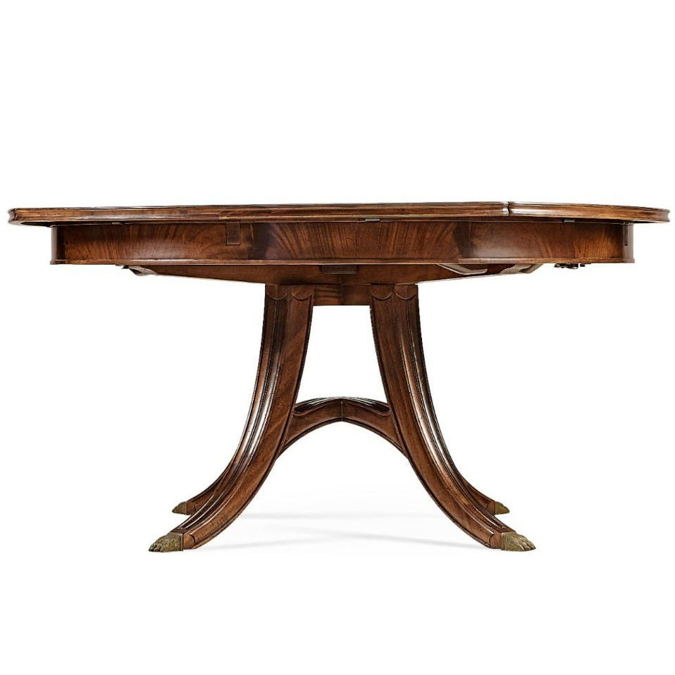 Mahogany Round Extending Dining Table – 150–187cm