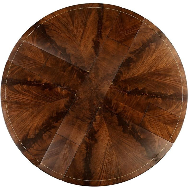 Mahogany Round Extending Dining Table – 150–187cm