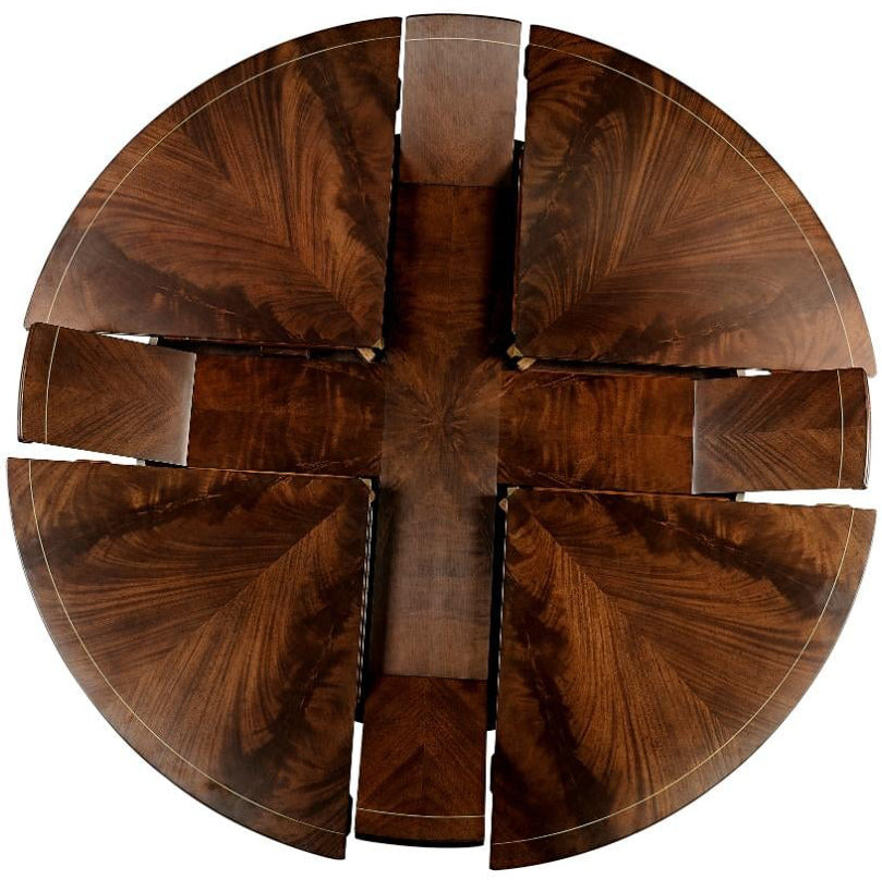 Mahogany Round Extending Dining Table – 150–187cm