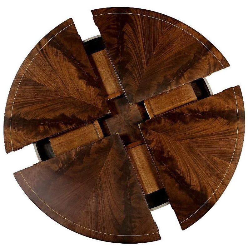 Mahogany Round Extending Dining Table – 150–187cm