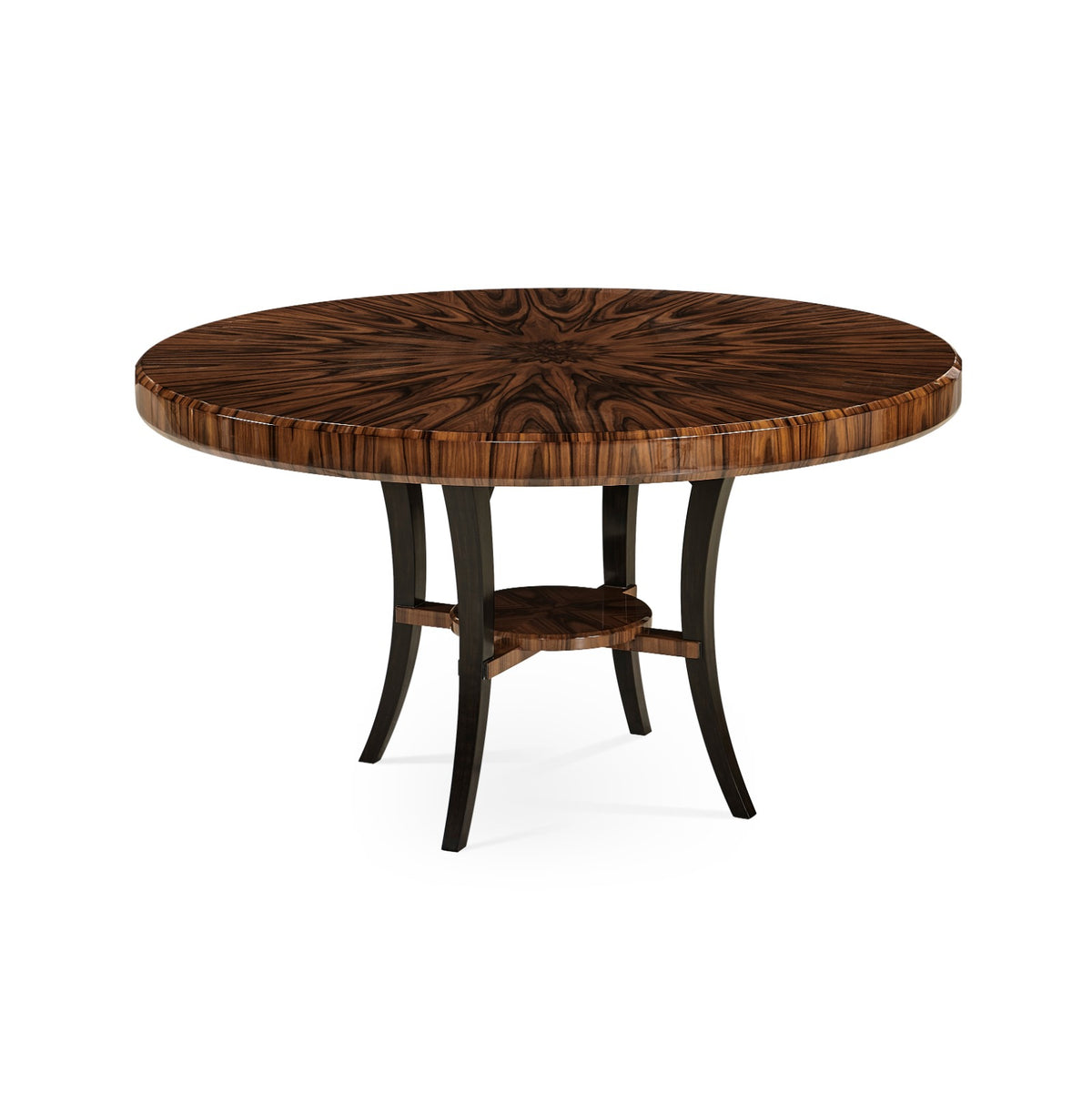 Art Deco High Lustre Round Dining Table – 137cm