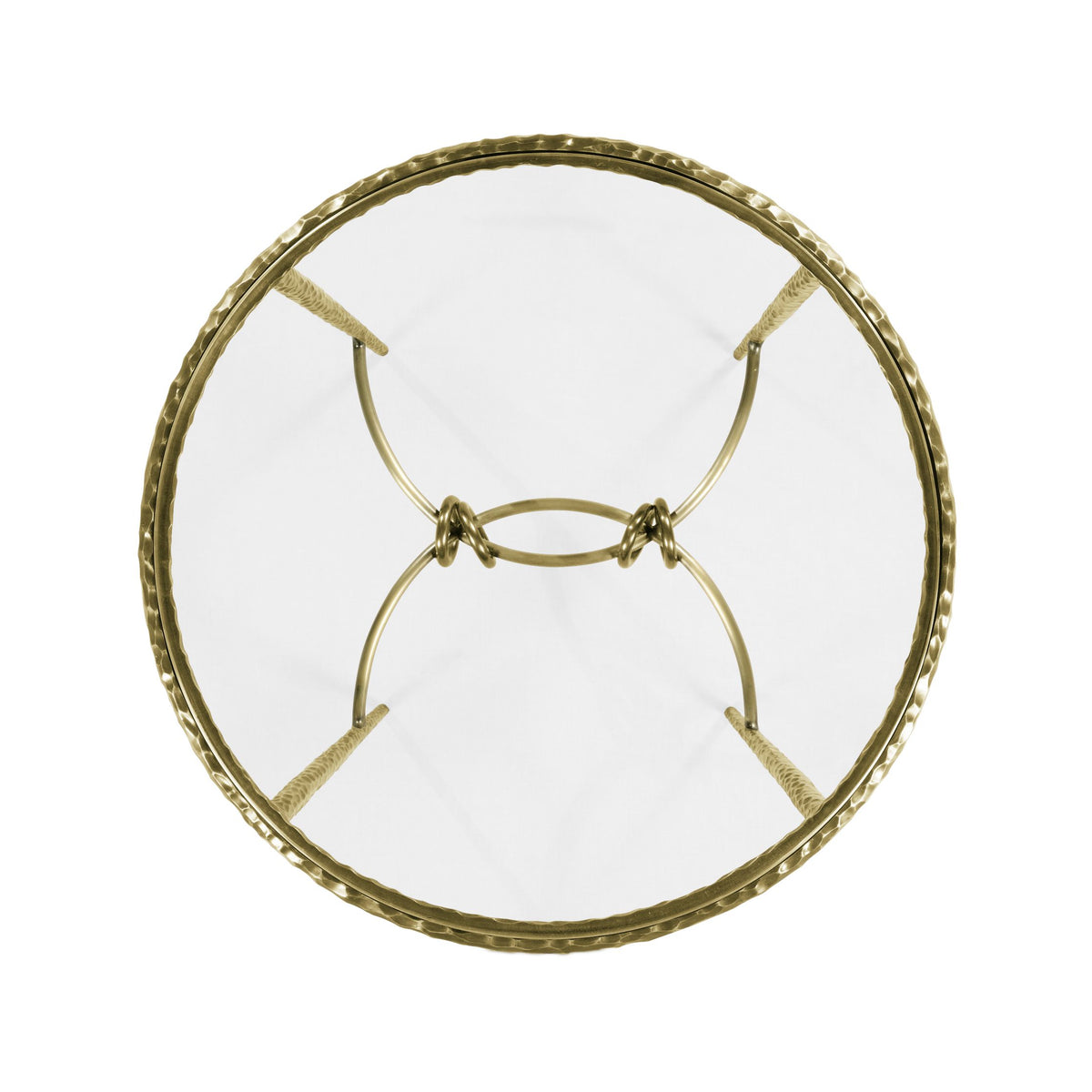 Round Side Table Hammered – Brass