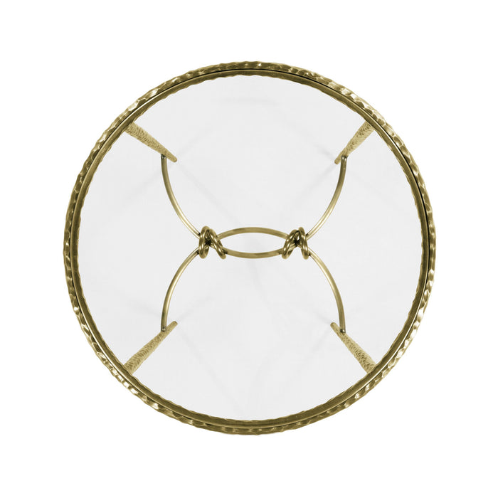 Round Side Table Hammered – Brass