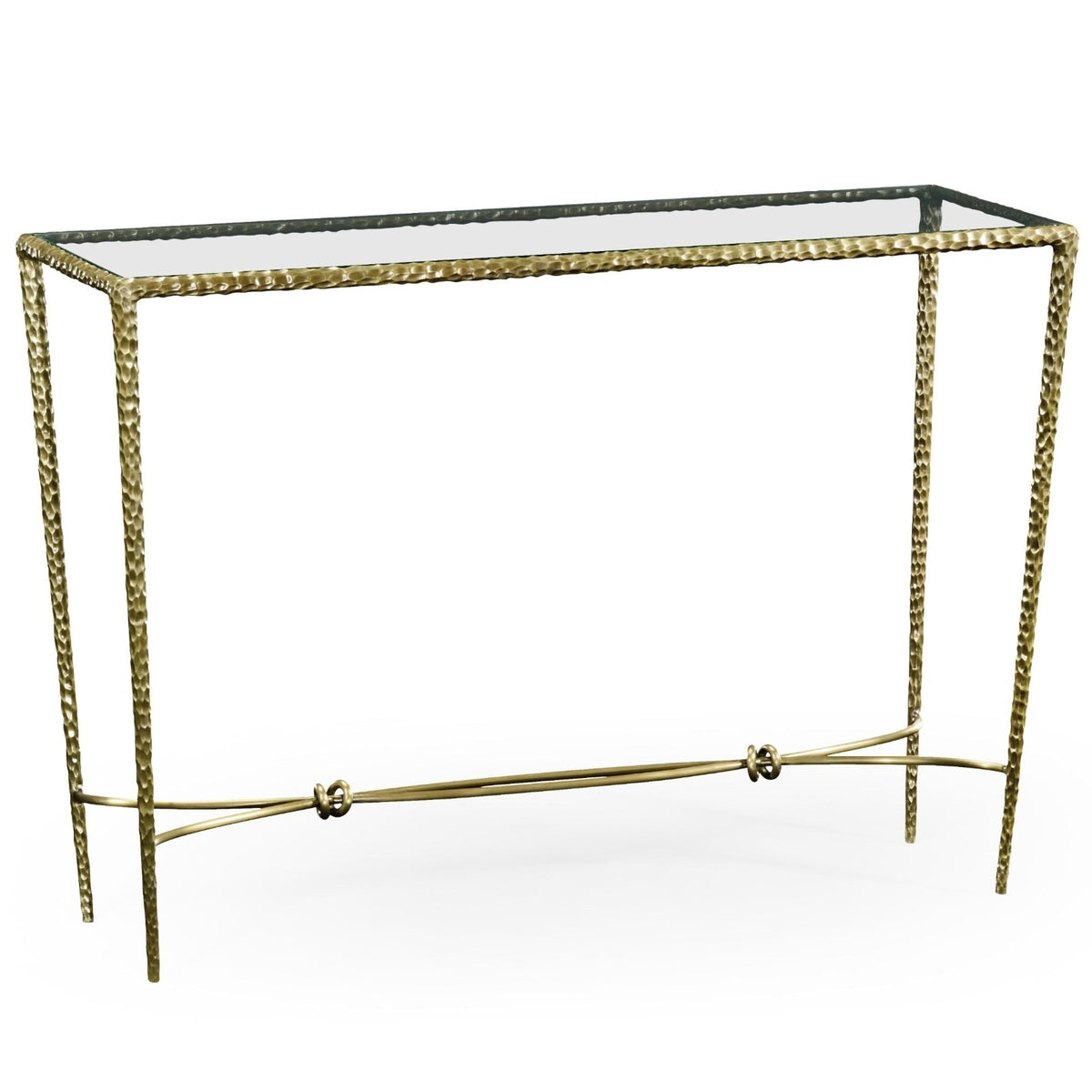 Hammered Console Table – Brass