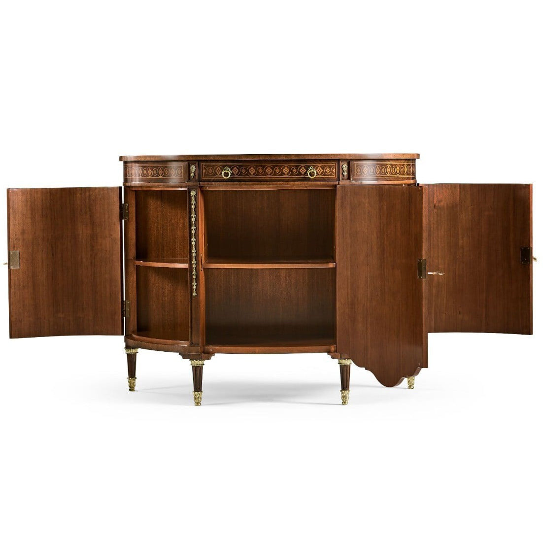 Sheraton Style Bowfront Light Mahogany Commode