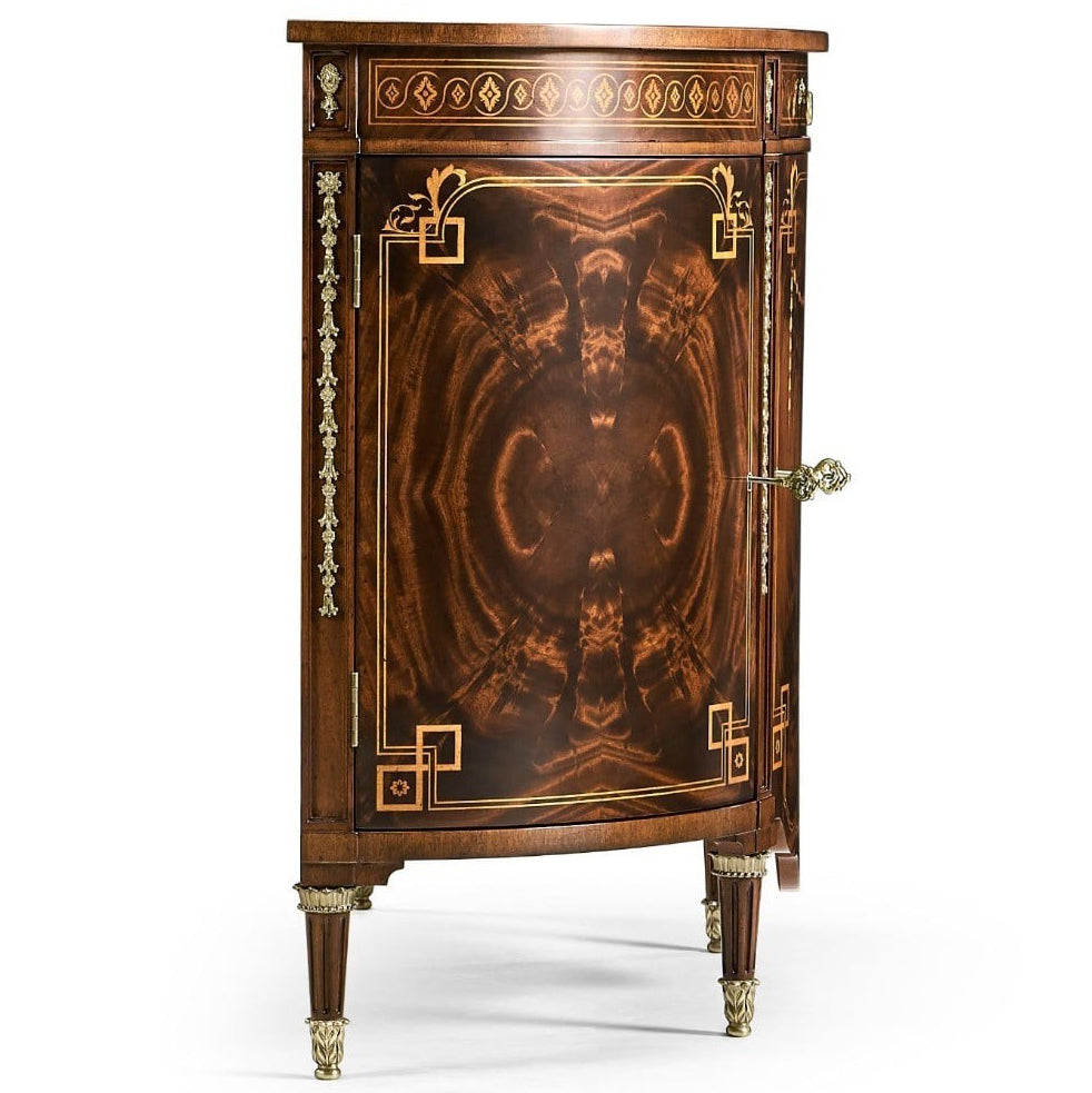Sheraton Style Bowfront Light Mahogany Commode
