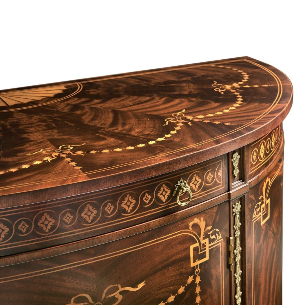 Sheraton Style Bowfront Light Mahogany Commode