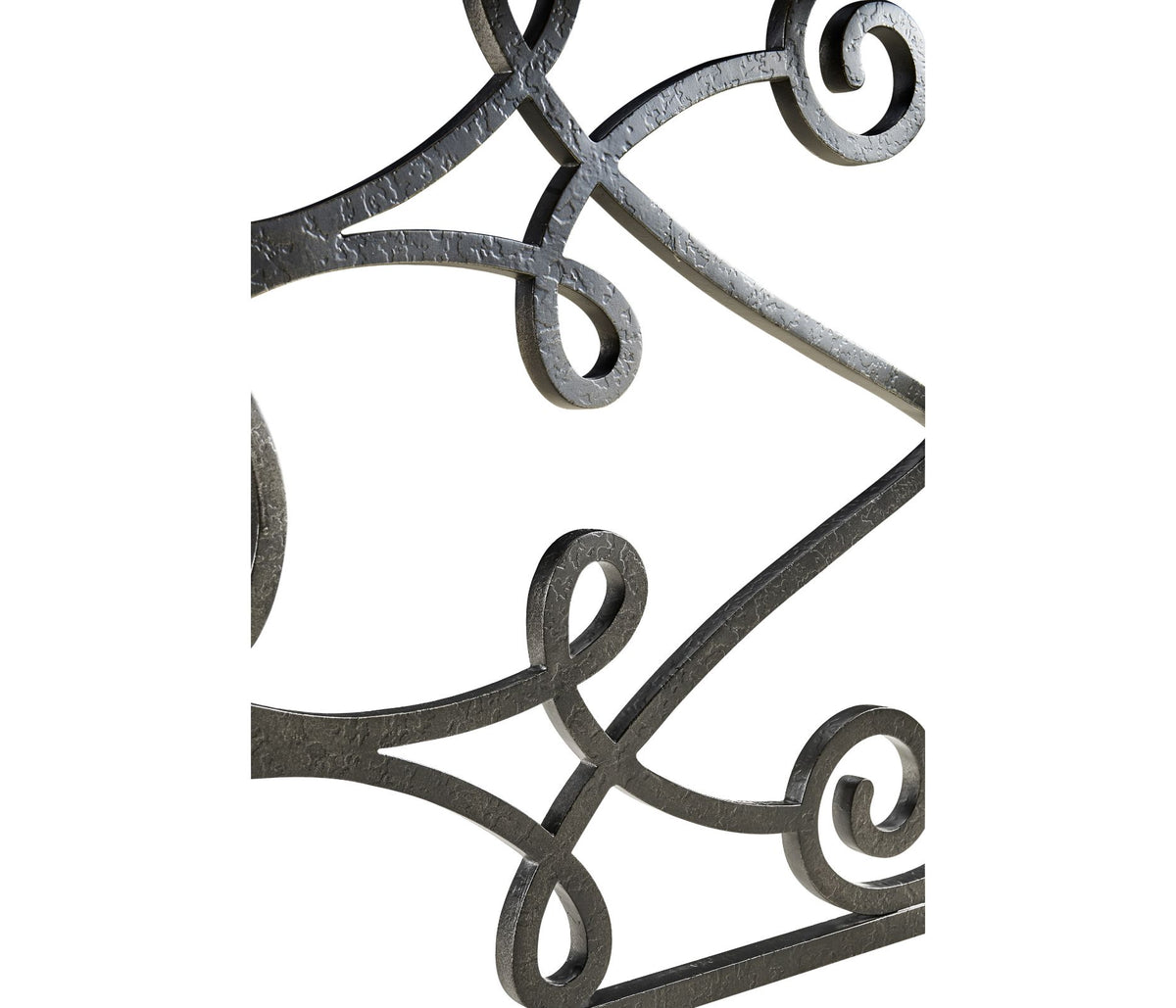 Large Console Table – Wrought Iron, Limed
