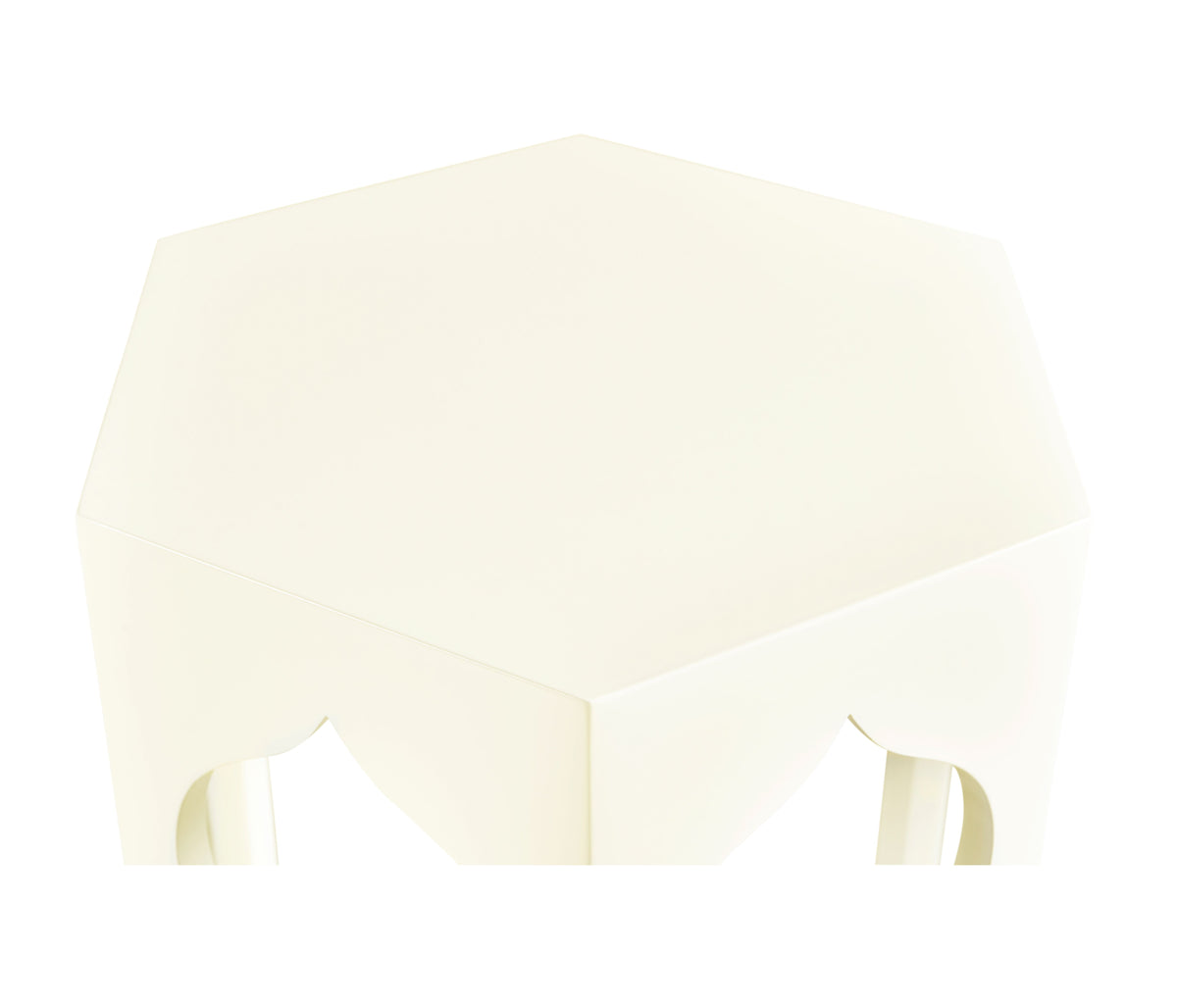 Hexagon Lamp Table – Snow White