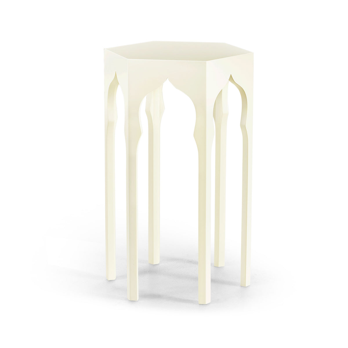 Hexagon Lamp Table – Snow White
