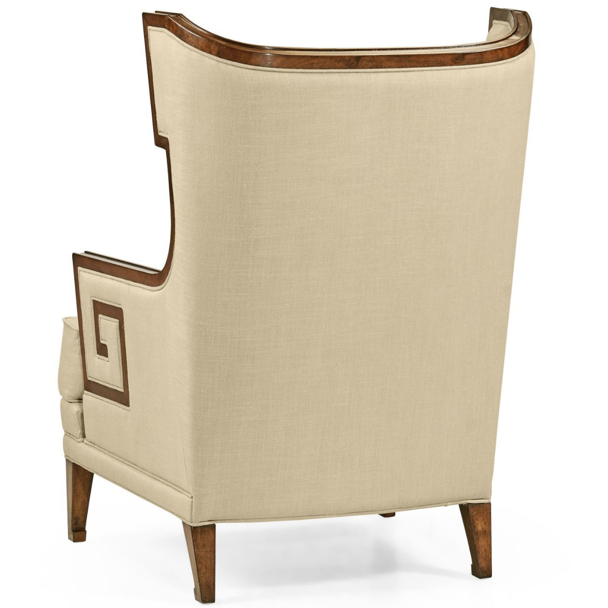 Walnut Greek Revival Armchair – Linen