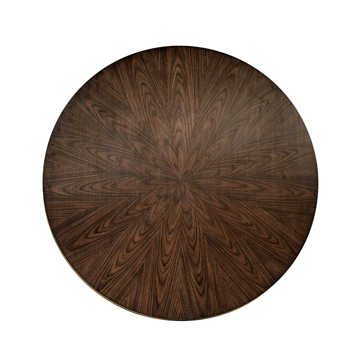 Round Dark Santos & Brass Centre Table