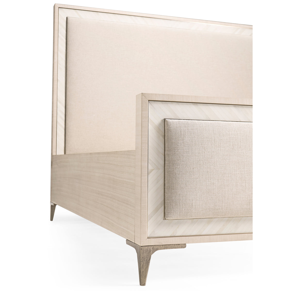 Tideline Bone & Linen Upholstered UK Super King Bed