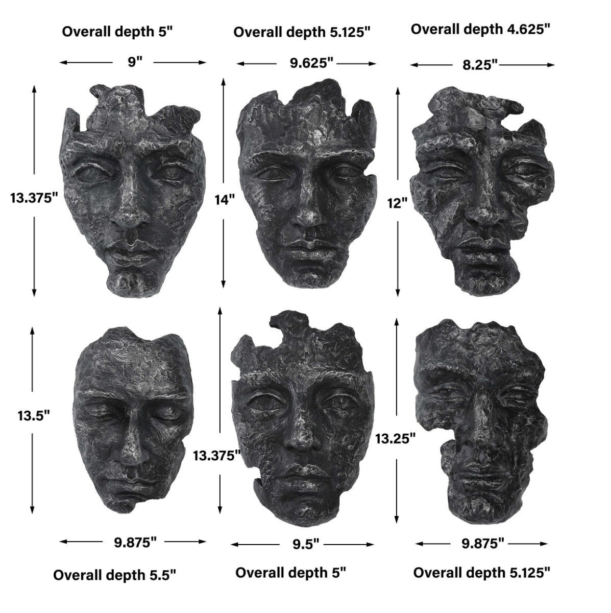 Self-Portrait Metallic Wall Décor – Set of 6