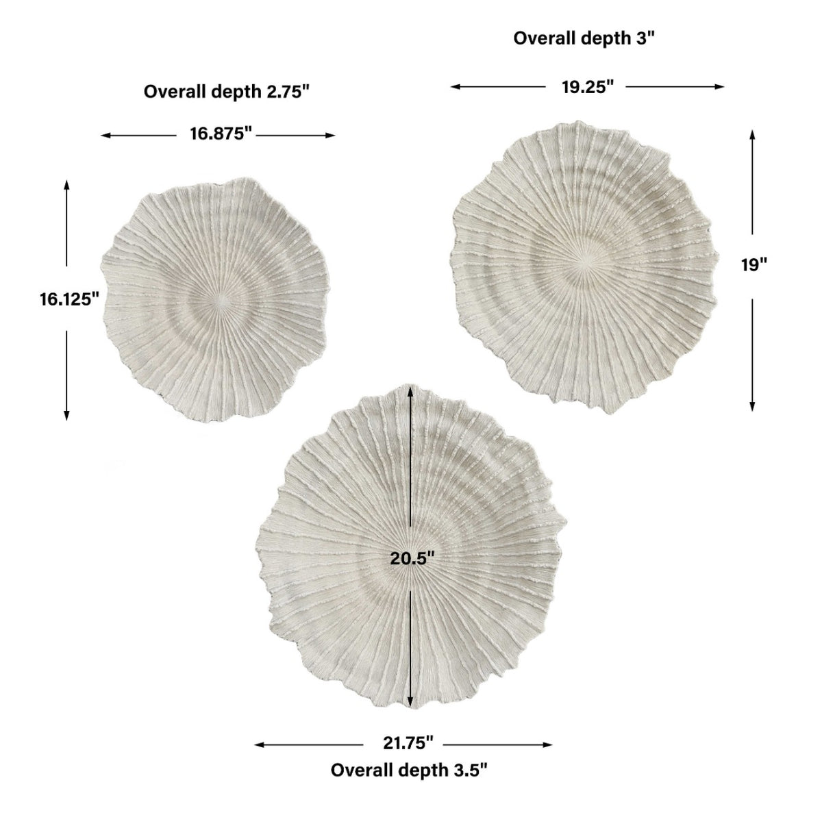 Ocean Gems Coral Wall Decor – Set of 3