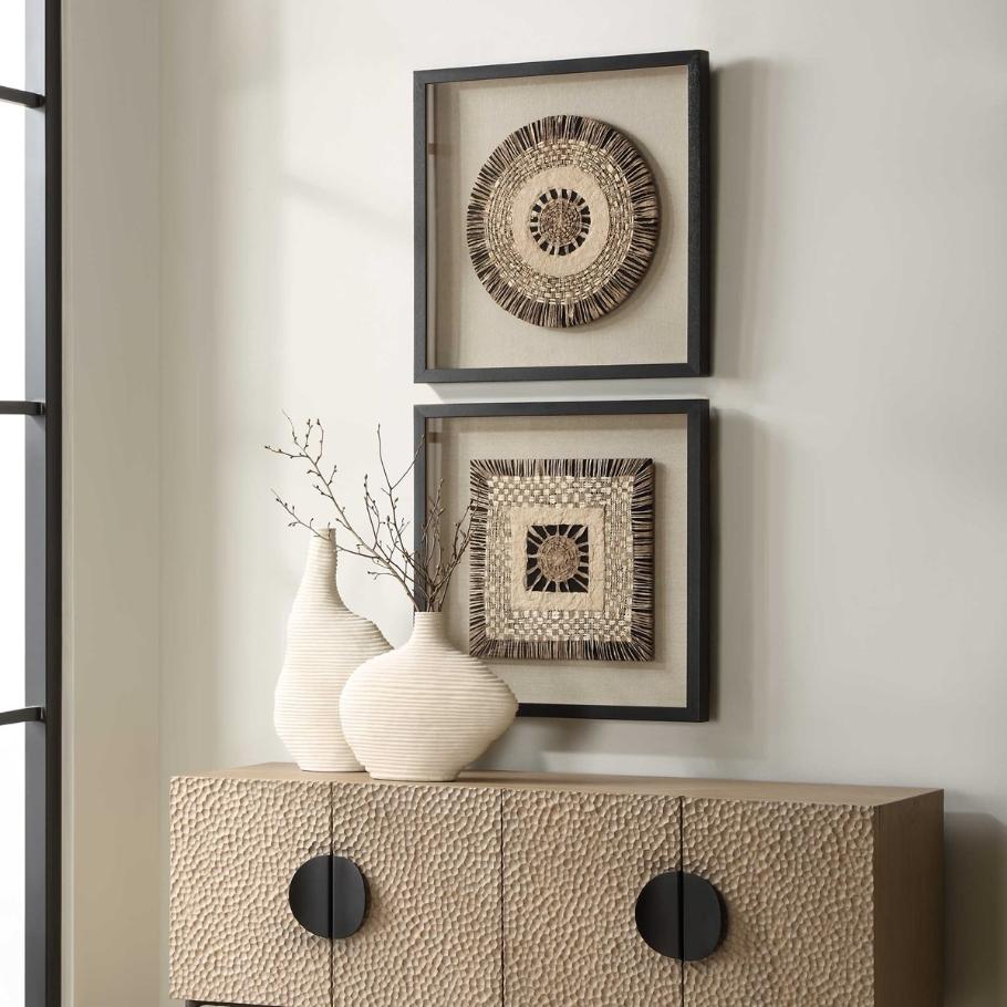 Intertwine Knit Paper Shadow Box – Set of 2