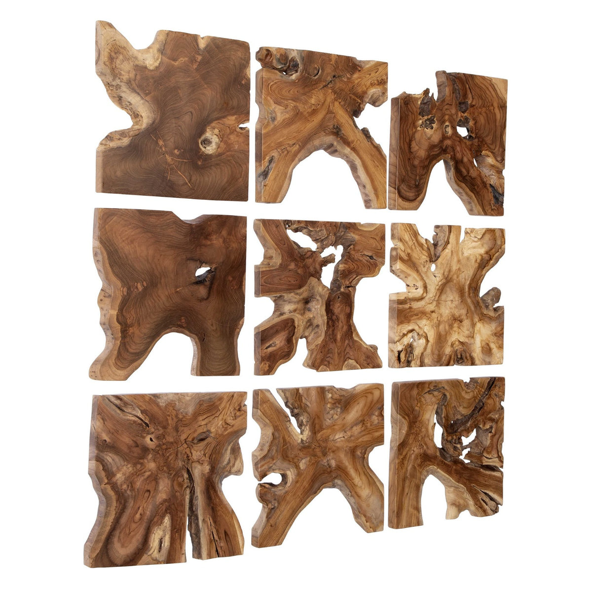 Talia Wood Wall Décor – Set of 9
