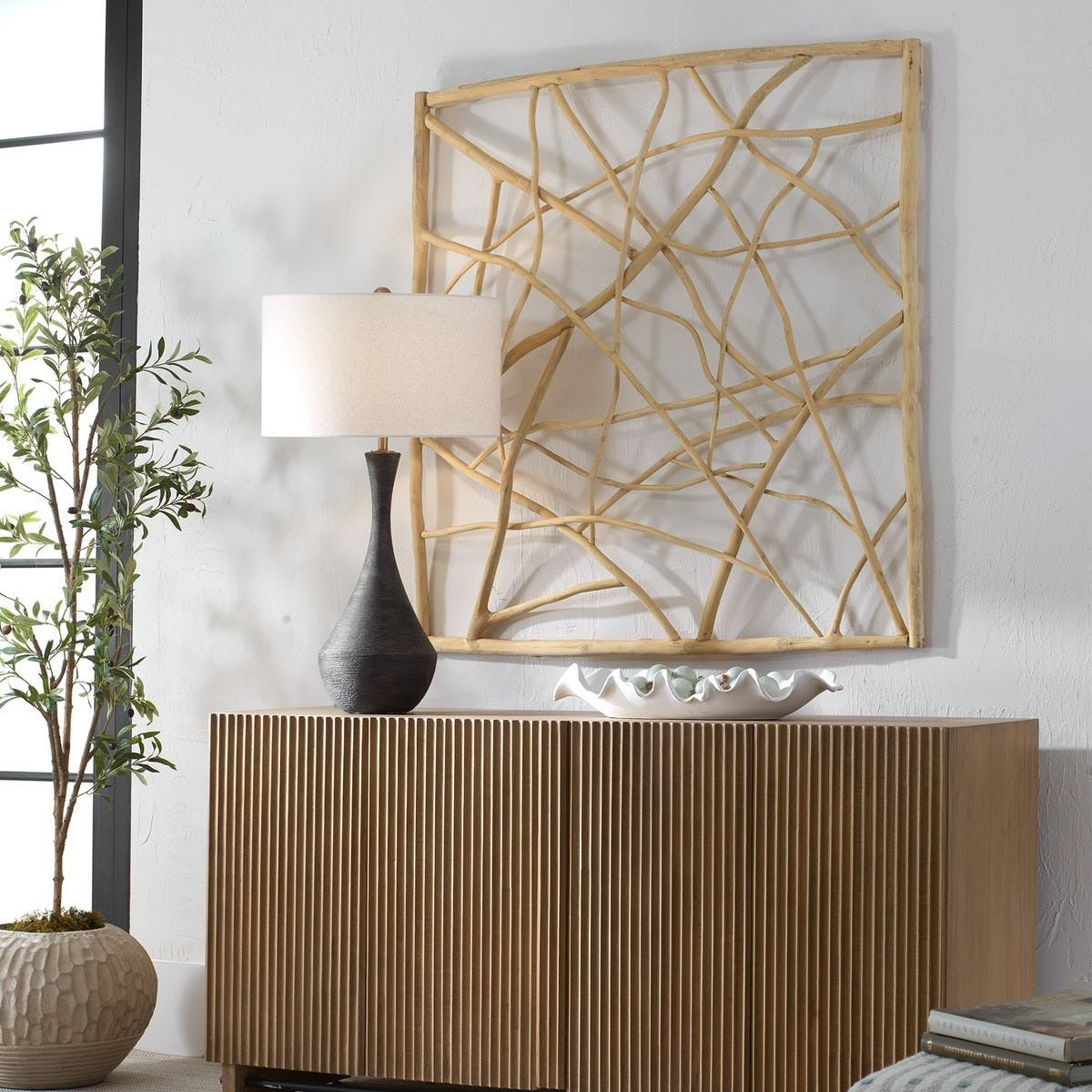 Tangled Up Outdoor Teak Wall Décor