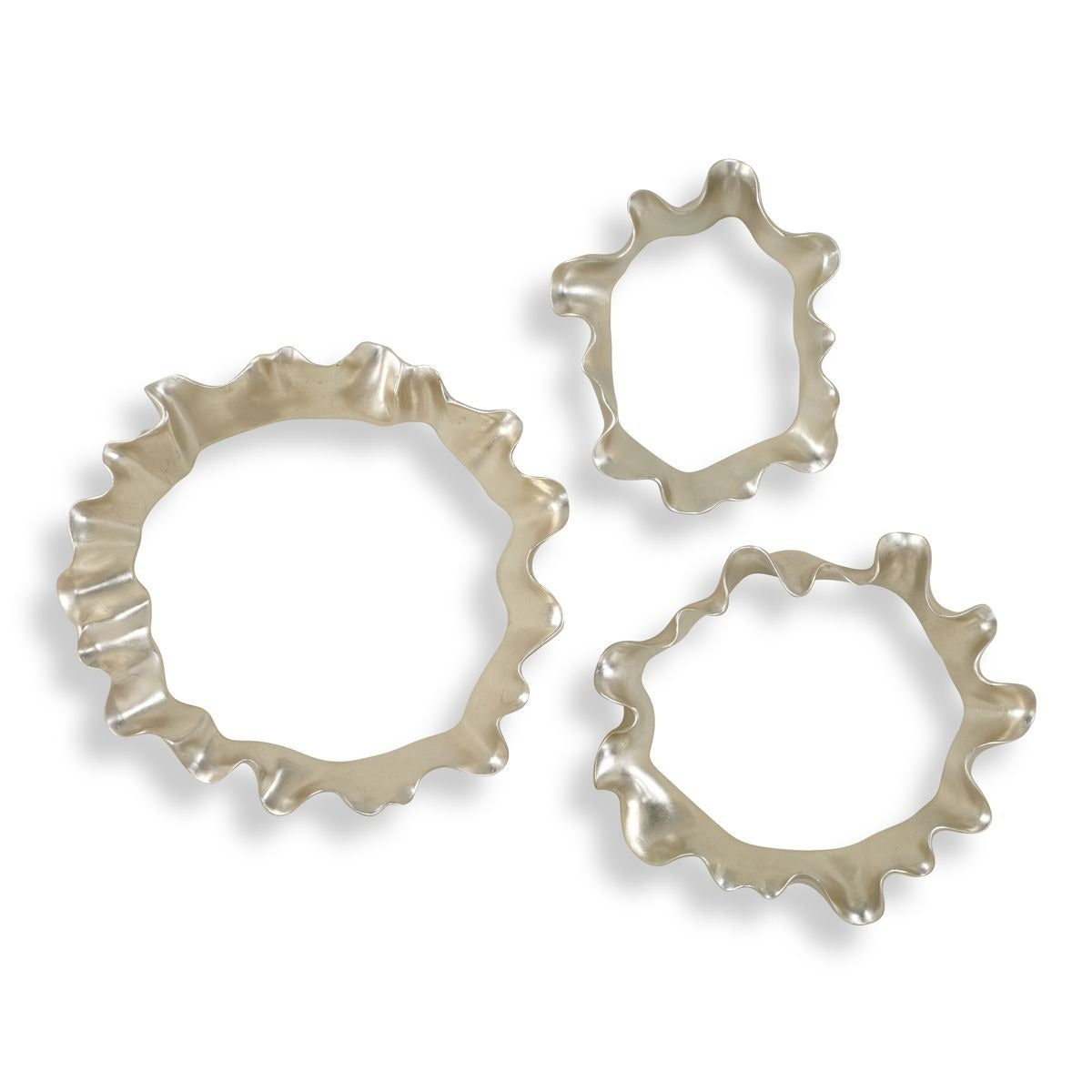 Ripple Effect Silver Wall Art – Set of 3