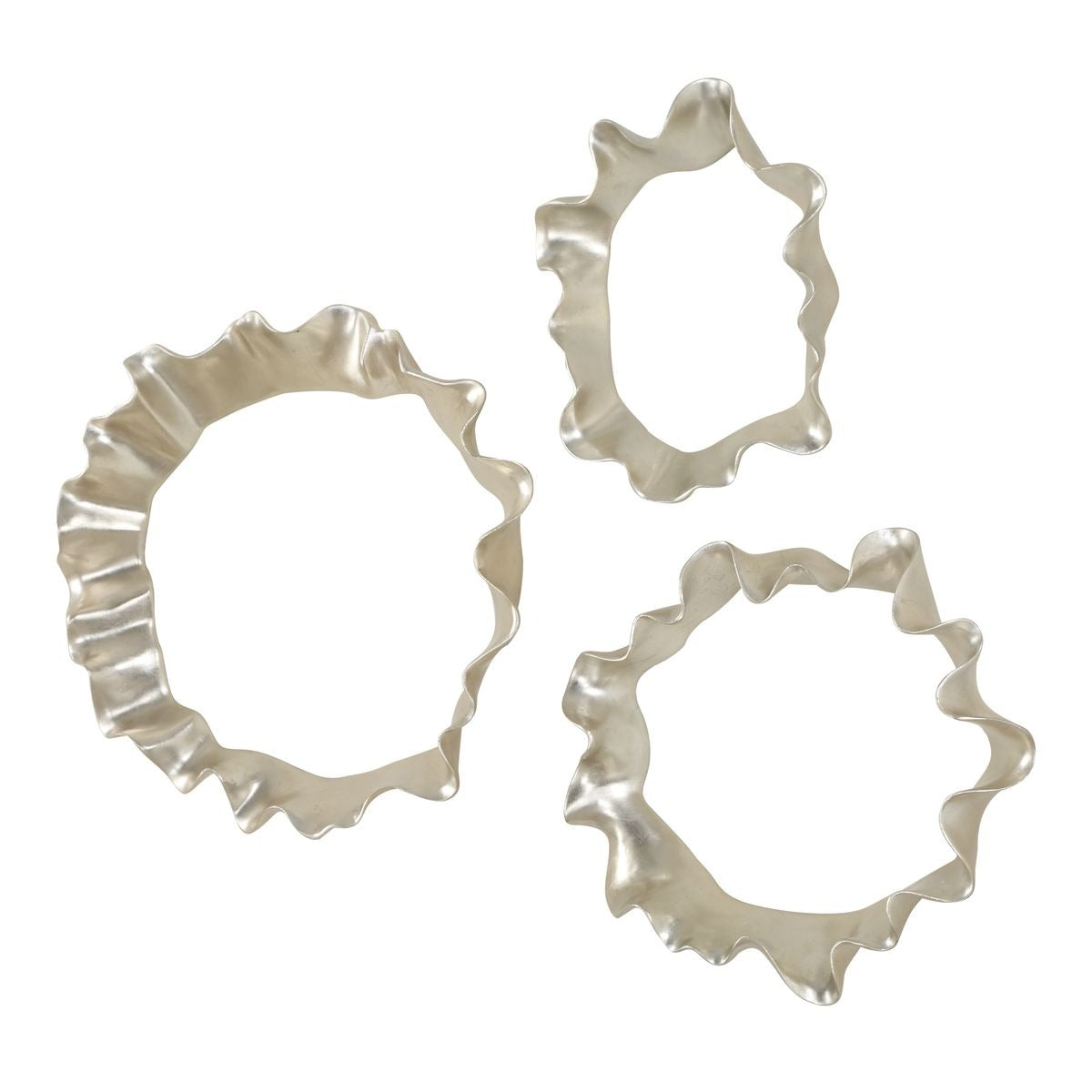 Ripple Effect Silver Wall Art – Set of 3