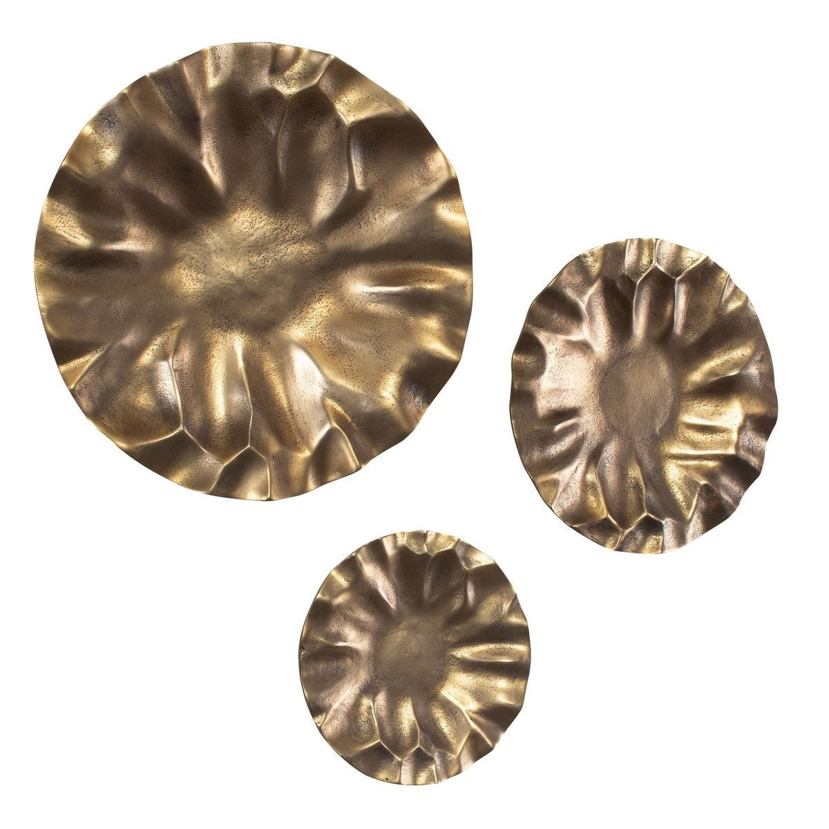 Peonia Outdoor Gold Wall Art – Set of 3
