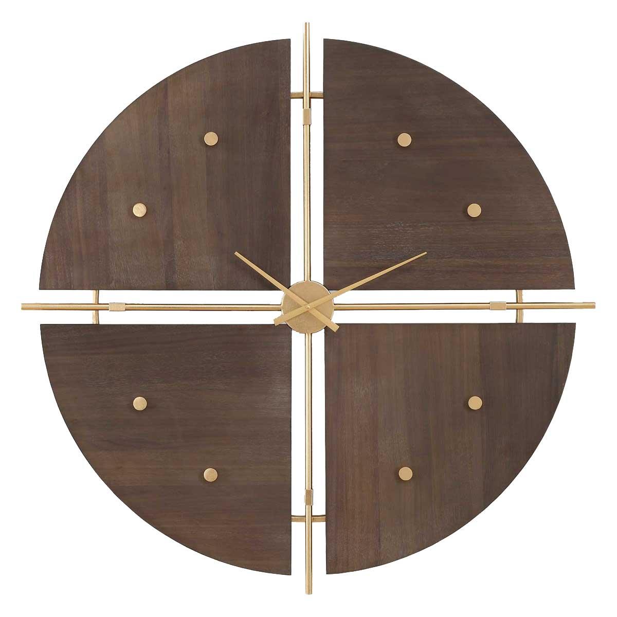 Walnut Elegance Wall Clock