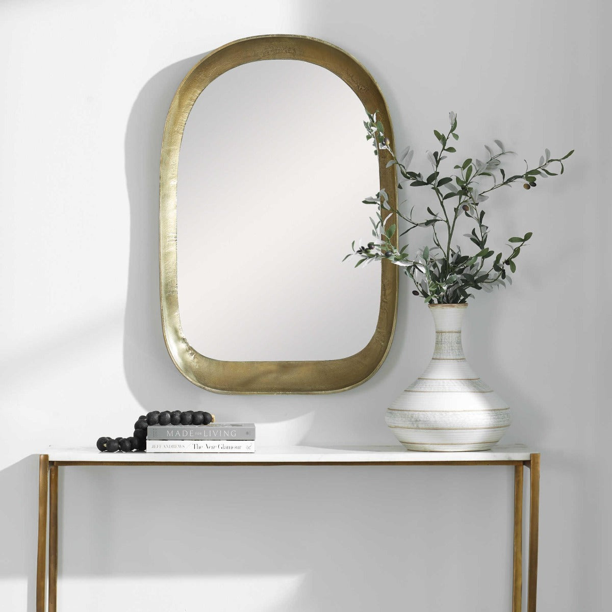 Bradano Brass Arch Mirror
